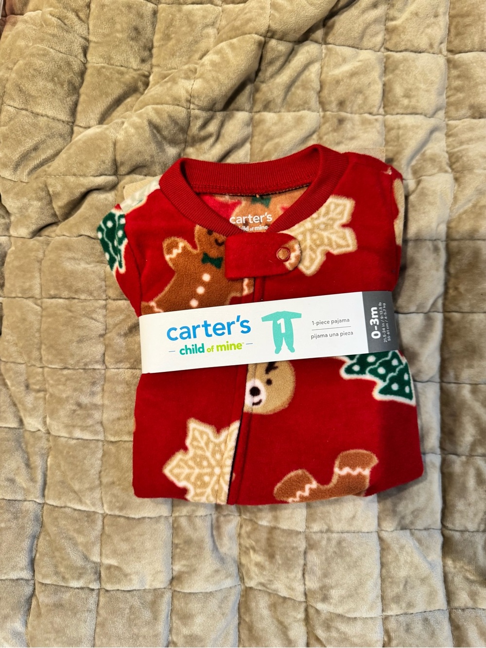 Carters bundle Holiday Print Footed Pajamas Christmas 5 sleepers